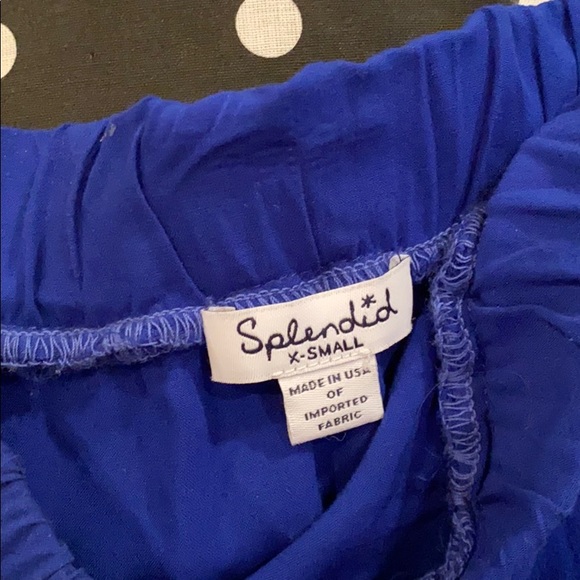 Splendid Strapless Dress Royal Blue with leg slit - Picture 2 of 2